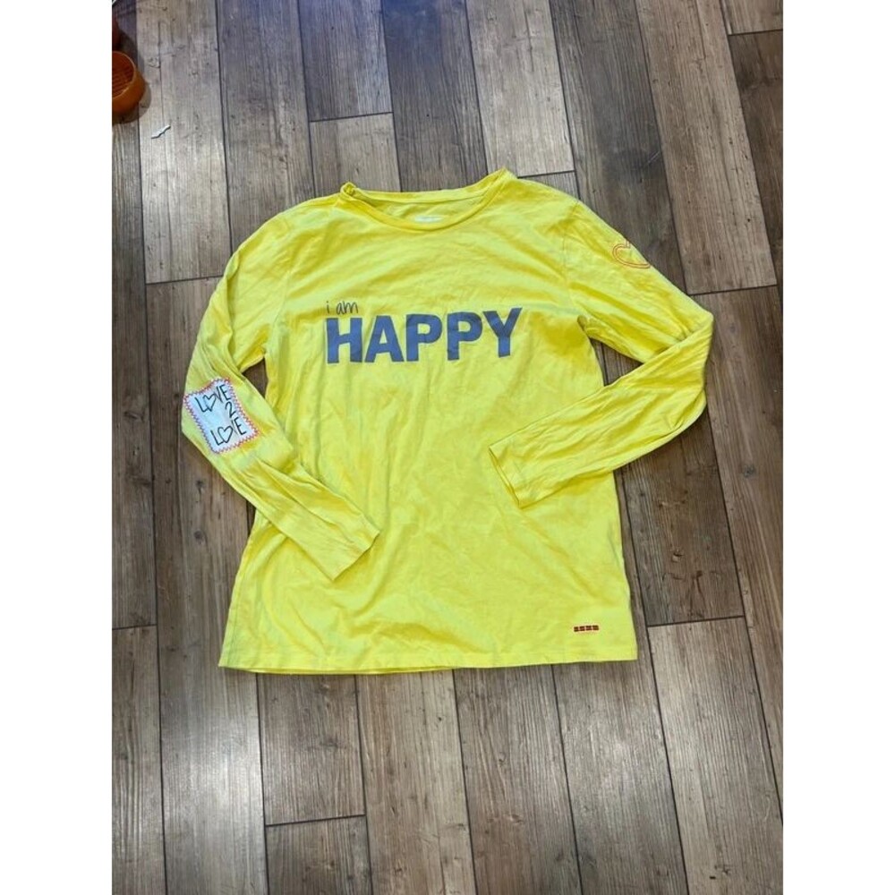 Peace Love World oversized M Long Sleeve Yellow
